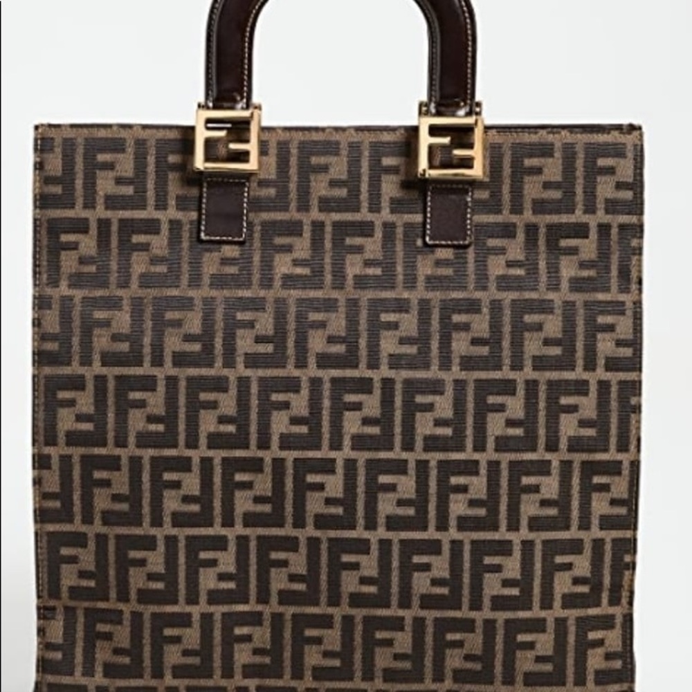 Authentic Fendi zucca Book Tote/Tote - Picture 10 of 12